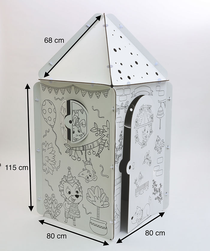 Cabane en carton illustrée