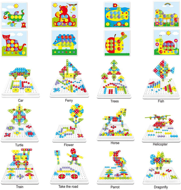 Jeu de Construction mosaïque 3D PACK 220 PCS