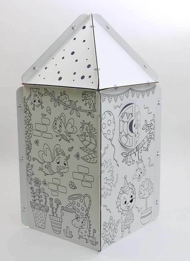 Cabane en carton illustrée