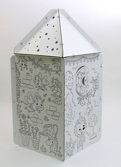 Cabane en carton illustrée