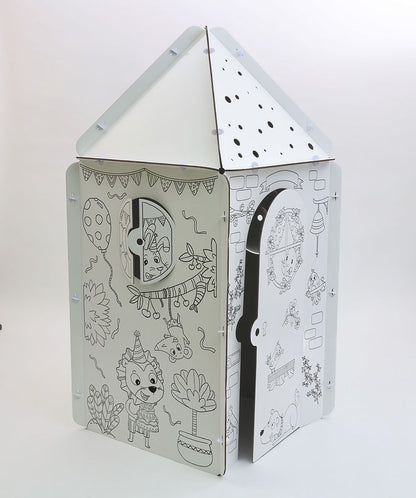 Cabane en carton illustrée