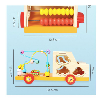 Voiture éducation précoce puzzle en bois modélisation numérique jouets assortis