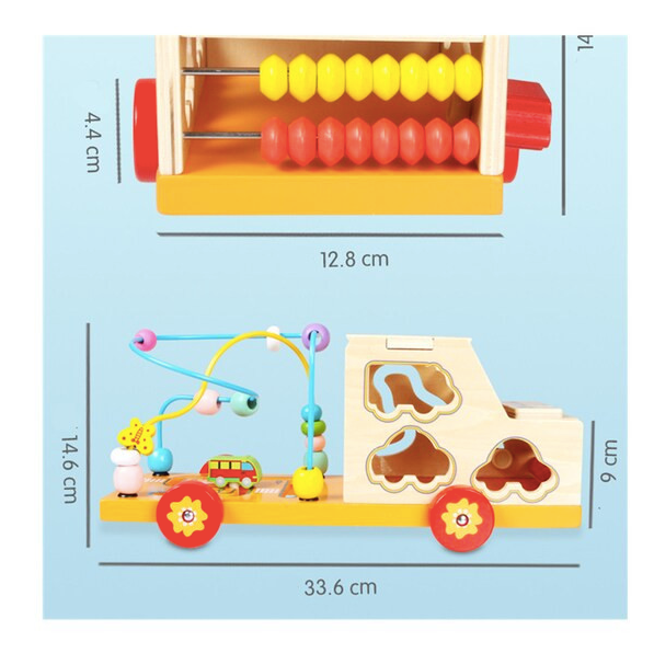 Voiture éducation précoce puzzle en bois modélisation numérique jouets assortis