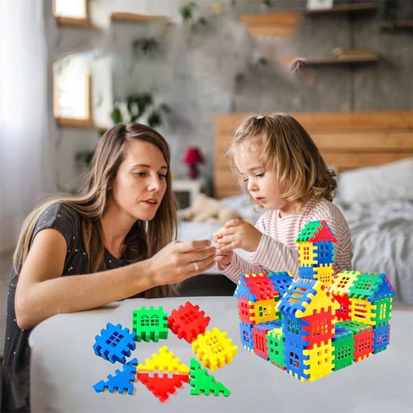 Blocs de construction à emboîtement gaufré 140PCS